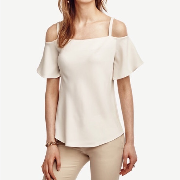 Ann Taylor Cold Shoulder Top - Picture 2 of 6